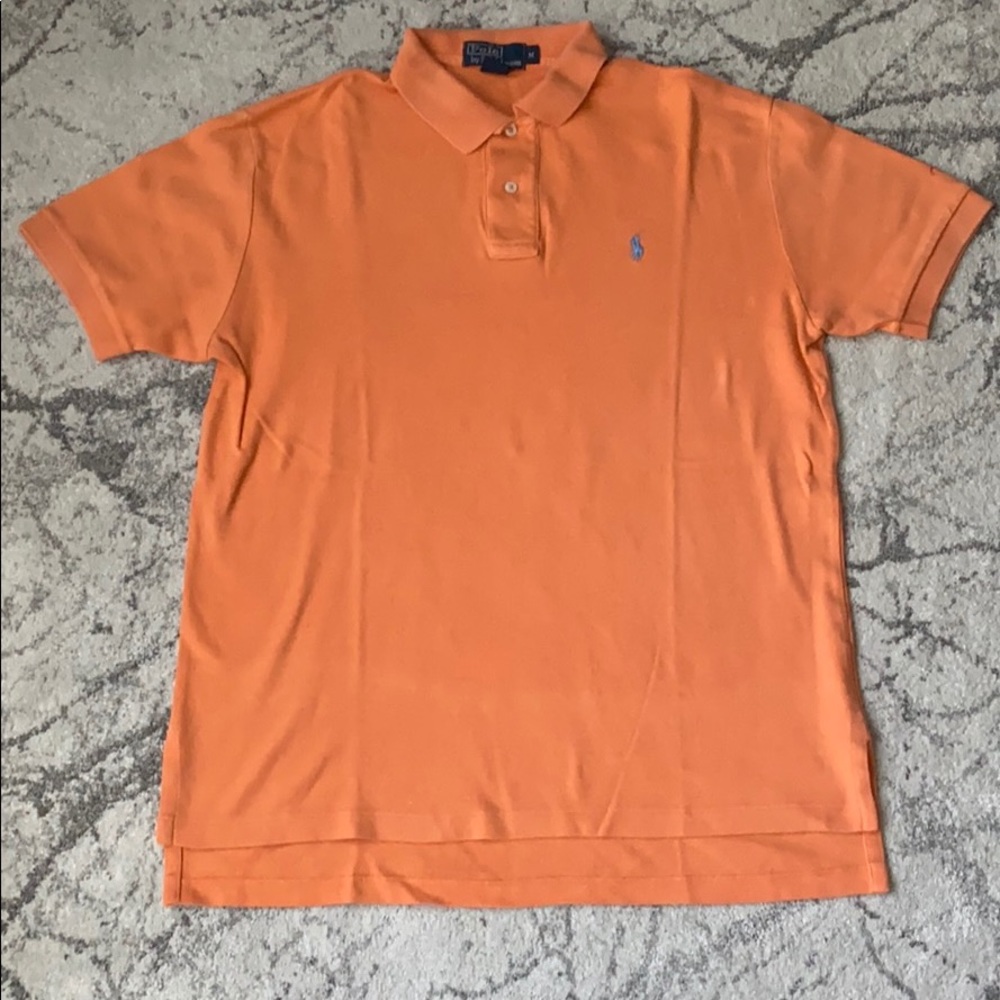 Orange polo shirt